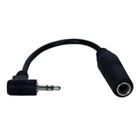QVS 3.5mm Male Right-Angle to 1/4 Female Audio Stereo Adapter