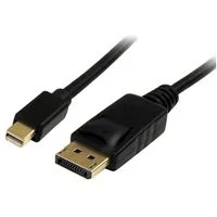 Inland Mini DisplayPort Male to DisplayPort Male Cable 6 ft. - Black