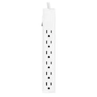 Inland 6 Outlet Surge Protector 201 Joules w/ 1.8 ft. Cord - White
