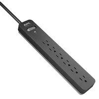 APC 6 Outlet Surge Protector 1080 Joules w/ 25 ft. Cord - Black