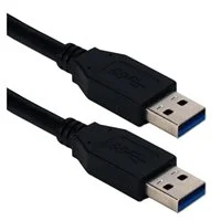 QVS USB 3.1 (Gen 1 Type-A) Male to USB 3.1 (Gen 1 Type-A) Male Cable 3 ft. - Black