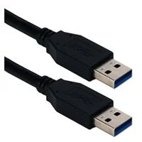 QVS USB 3.1 (Gen 1 Type-A) Male to USB 3.1 (Gen 1 Type-A) Male Cable 6 ft. - Black