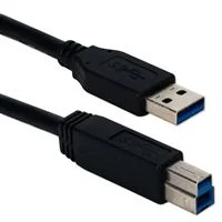 QVS USB 3.1 (Gen 1 Type-A) Male to USB 3.1 (Gen 1 Type-B) Male Cable 3 ft. - Black