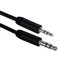 QVS 3.5mm Male to 2.5mm Male Stereo Audio Conversion Cable 12 ft. - Black
