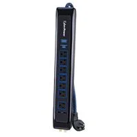 CyberPower Systems 7-Outlet Surge Protector 2 USB w/ 5 ft. Cord - Black