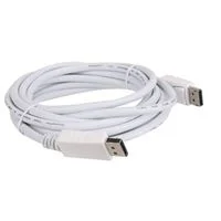 Inland DisplayPort Male to DisplayPort Male Cable 12 ft. - White