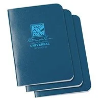 Rite In The Rain Blue Stapled Mini Waterproof Notebook - Pack 3