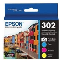 Epson 302 Standard Color Ink Cartridge 4-Pack