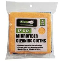 Grip Microfiber Cleaning Cloths 12&quot; x 12&quot; - 4 pack