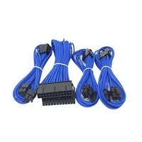 Micro Connectors Premium Sleeved PSU Cable Extension Kit - Blue