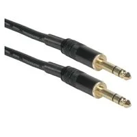 QVS 1/4&quot; TRS Male to 1/4&quot; TRS Male Balanced Shield Audio Cable 6 ft. - Black