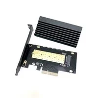 Micro Connectors M.2 NVMe 80mm SSD PCIe x4 Adapter with Covered Heat Sink