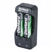 Dorcy DieHard NiMH Overnight Charger w 2 x AA Rechargeable Batteries