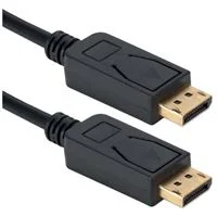 QVS DisplayPort Male to DisplayPort Male 4K UltraHD Cable w/ Latches 1.5 ft. - Black