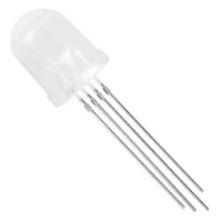 NTE Electronics RGB LED 10mm 4-Pin Common Anode Diffused Lens - 10 Pack