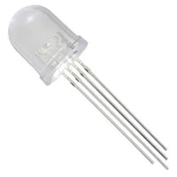 NTE Electronics 10mm 4 Pin RGB LED Common Cathode High Brightness Clear Lens - 10 Pack