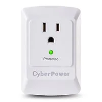 CyberPower Systems Essential B100WRC1 1-Outlet 900 Joules Surge Protector - White