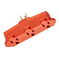 Inland 3 Outlet Adapter - Orange