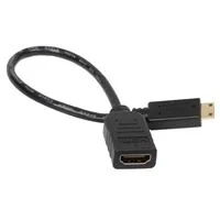  HDMI Female to Mini HDMI Male Video Adapter 10 in. - Black