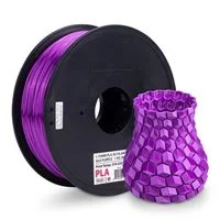 Inland 1.75mm Purple Silk PLA 3D Printer Filament - 1kg Spool (2.2 lbs)