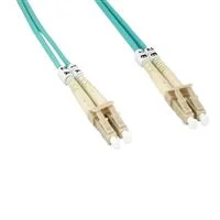Micro Connectors OM3 LC/LC 10G Multi-Mode Fiber Cable 3.3 ft. - Aqua