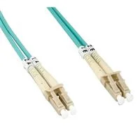 Micro Connectors OM3 LC/LC 10G Multi-Mode Fiber Cable 32.8 ft. - Aqua