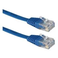 QVS 50 Ft. CAT 6 Flat Snagless Molded Ethernet Cable - Blue