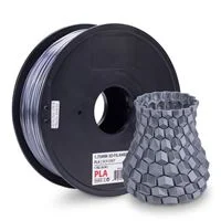 Inland 1.75mm PLA Silk 3D Printer Filament 1.0 kg (2.2 lbs.) Spool - Gray