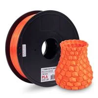 Inland 1.75mm Orange Silk PLA 3D Printer Filament - 1kg Spool (2.2 lbs)