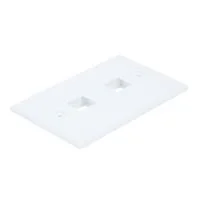 Monoprice Wall Plate for Keystone, 2 Hole - White