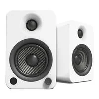 Kanto YU4 140W Powered Bookshelf Speakers with Bluetooth and Phono Preamp - Matte White Pair