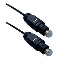 QVS Toslink Digital/ SPDIF Optical Audio UltraThin Cable 10 ft. - Black