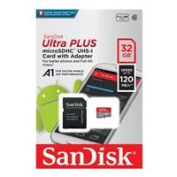 SanDisk 32GB Ultra microSDHC Class 10 / UHS-1/ A1 Flash Memory Card with Adapter
