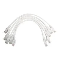 Inland 1 Ft. CAT 6 Snagless, Cross UTP, Bare Copper Ethernet Cables 5-Pack - White
