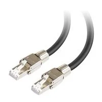 Inland 7 Ft. CAT 8 Stranded SFTP, Shielded Connectors, Bare Copper Ethernet Cable - Black