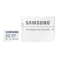 Samsung 512 GB EVO Plus microSDXC Class 10 / UHS-1 Flash Memory Card with Adapter
