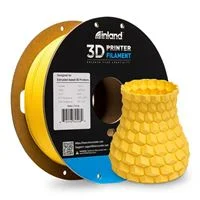 Inland 1.75mm PLA 3D Printer Filament 1kg (2.2 lbs) Cardboard Spool - Matte Yellow