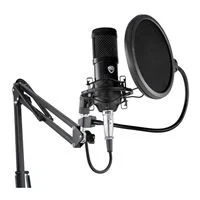 Smith-Victor Studio Podcast System with LED Ring Light, Mic, Boom Stand, and Headphones