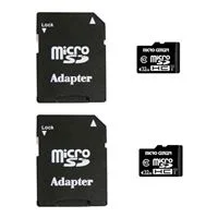 Micro Center 32GB MicroSDHC Card Class 10 Flash Memory Card with Adapter - 2 Pack