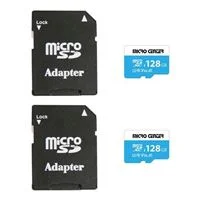 Micro Center Premium 128GB microSDXC Card UHS-I Flash Memory Card C10 U3 V30 A1 Micro SD Card with Adapter - 2 Pack