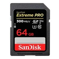 SanDisk 64GB Extreme Pro SDXC UHS-II Flash Memory Card with Adapter