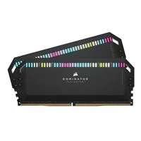 Corsair Dominator Platinum RGB 32GB (2 x 16GB) DDR5-6200 PC5-49600 CL36 Dual Channel Desktop Memory Kit CMT32GX5M2X6200C36 - Black