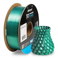 Inland 1.75mm PLA Dual Color Silk 3D Printer Filament 1kg (2.2 lbs) Cardboard Spool - Gray-Green