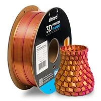 Inland 1.75mm PLA Dual Color Silk 3D Printer Filament 1kg (2.2 lbs) Cardboard Spool - Gold-Magenta
