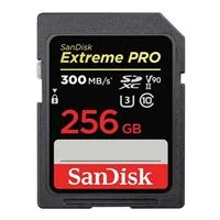 SanDisk 256GB Extreme Pro SDHC UHS-II Flash Memory Card with Adapter
