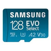 Samsung 128GB EVO Select + microSDXC Class 10 / UHS-I Flash Memory Card with Adapter