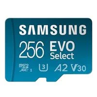 Samsung 256GB EVO Select + microSDXC Class 10 / UHS-I Flash Memory Card with Adapter