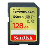 SanDisk 128GB Extreme+ SDXC Class 10 UHS-I V30 Flash Memory Card