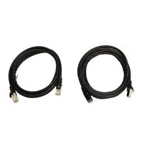 Inland 7 Ft. CAT8 Shielded Connectors Ethernet Cables 2-Pack - Black