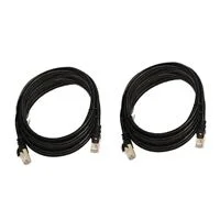 Inland 25 Ft. CAT8 Shielded Connectors Ethernet Cables 2-Pack - Black